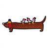 Dachshund and Sparrows - Self-adhesive badge - Macon and Lesquoy - Calissone