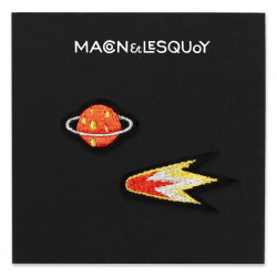 Comet + planet - Thermocollant - Macon and Lesquoy ecusson - Calissone