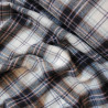 White tartan flannel - navy blue - Calissone