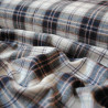 White tartan flannel - navy blue - Calissone