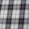 White tartan flannel - navy blue - Calissone
