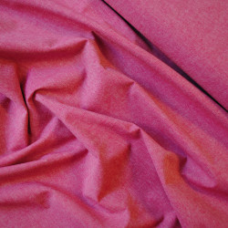 Coton chambray uni framboise - Calissone