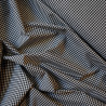 Black gingham cotton - Small checks - Calissone