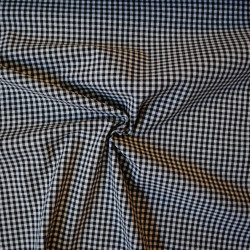 Black gingham cotton - Small checks - Calissone