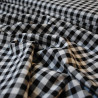 Black gingham cotton - Large checks - Calissone