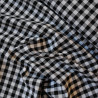 Black gingham cotton - Large checks - Calissone