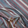 Cotton striped jacquard - Gray and red - Calissone