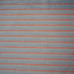 Cotton striped jacquard - Coral and blue - Calissone