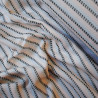 Cotton striped jacquard - Black and blue - Calissone