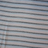Cotton striped jacquard - Black and blue - Calissone