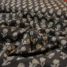 Indian anthracite flower fabric - Calissone