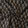 Indian anthracite flower fabric - Calissone
