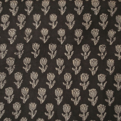 Indian anthracite flower fabric - Calissone