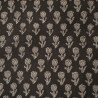 Indian anthracite flower fabric - Calissone