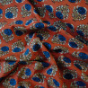 Indian fabric Flower ocher/blue - Calissone