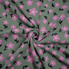 Floral sweatshirt - Almond and pink green - Calissone