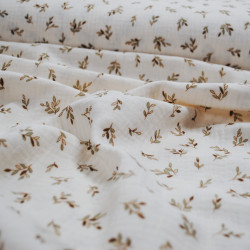 Double cotton gauze ecru branches - Calissone