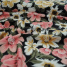 stretch viscose twill Floral wall - Calissone