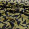 Viscose stretch géométrique - Vert olive - Calissone
