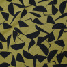 Viscose stretch géométrique - Vert olive - Calissone