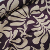 Canvas Cotton - Monstera - Beige and Violin - Calissone