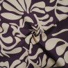 Canvas Cotton - Monstera - Beige and Violin - Calissone