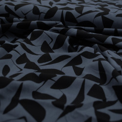 Viscose stretch géométrique - Bleu gris - Calissone
