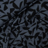 Viscose stretch géométrique - Bleu gris - Calissone