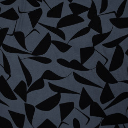 Viscose stretch géométrique - Bleu gris - Calissone