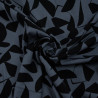 Viscose stretch géométrique - Bleu gris - Calissone