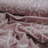 Cotton jersey old pink flowers - Calissone