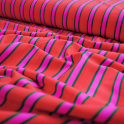 Jersey Jersey Coquelicot - Fluo and green pink - Calissone