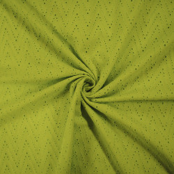 Broderie anglaise Color - Vert anis - Calissone