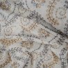 Broderie anglaise végétal pastel - Bleu - Calissone