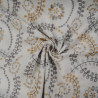Broderie anglaise végétal pastel - Bleu - Calissone