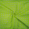 Cotton seersucker gingham large checks - Neon yellow - Calissone