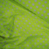 Cotton seersucker gingham large checks - Neon yellow - Calissone