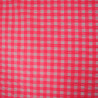 Coton seersucker vichy grands carreaux - Rose fluo - Calissone