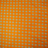 Coton seersucker vichy grands carreaux - Orange fluo - Calissone