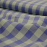 Cotton Vichy dyed - blue and mint green - Calissone