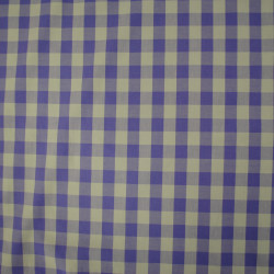 Cotton Vichy dyed - blue and mint green - Calissone