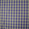 Cotton Vichy dyed - blue and mint green - Calissone