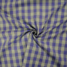 Cotton Vichy dyed - blue and mint green - Calissone