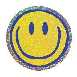Smiley Glitter Sticker - Radiant Vibes and Positivity - Calissone