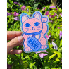 Maneki Neko Lucky Cat Glitter Sticker - Calissone