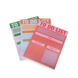 Notepad to do list - blue and orange - Calissone