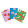 Tulip notebook - Blue and pink - Calissone