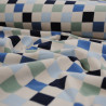 Poppy checkerboard cotton jersey - Calissone
