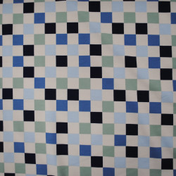Poppy checkerboard cotton jersey - Calissone