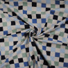 Poppy checkerboard cotton jersey - Calissone